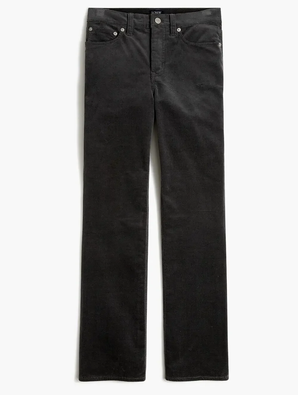 NWT J. Crew High Rise Flare Crop Corduroy Pant Coal Gray BA858 Size 25